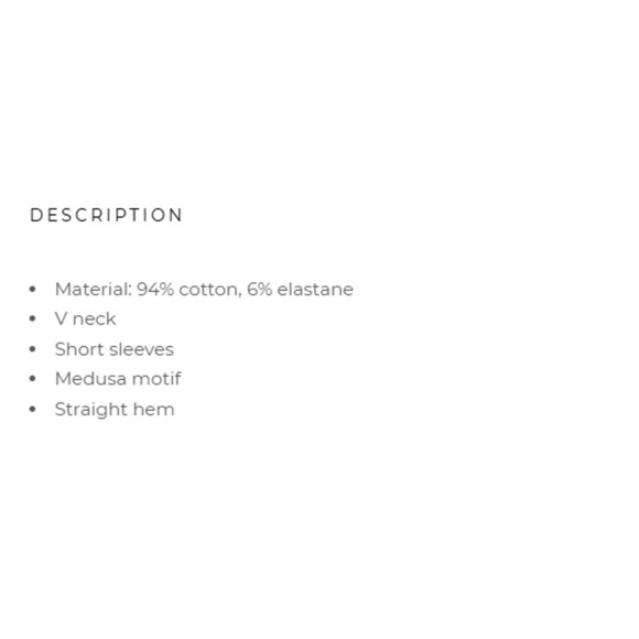 Versace T-Shirt Men's 4/ M Black Cotton Stretch Medusa Logo V-Neck NWT - Picture 14 of 14